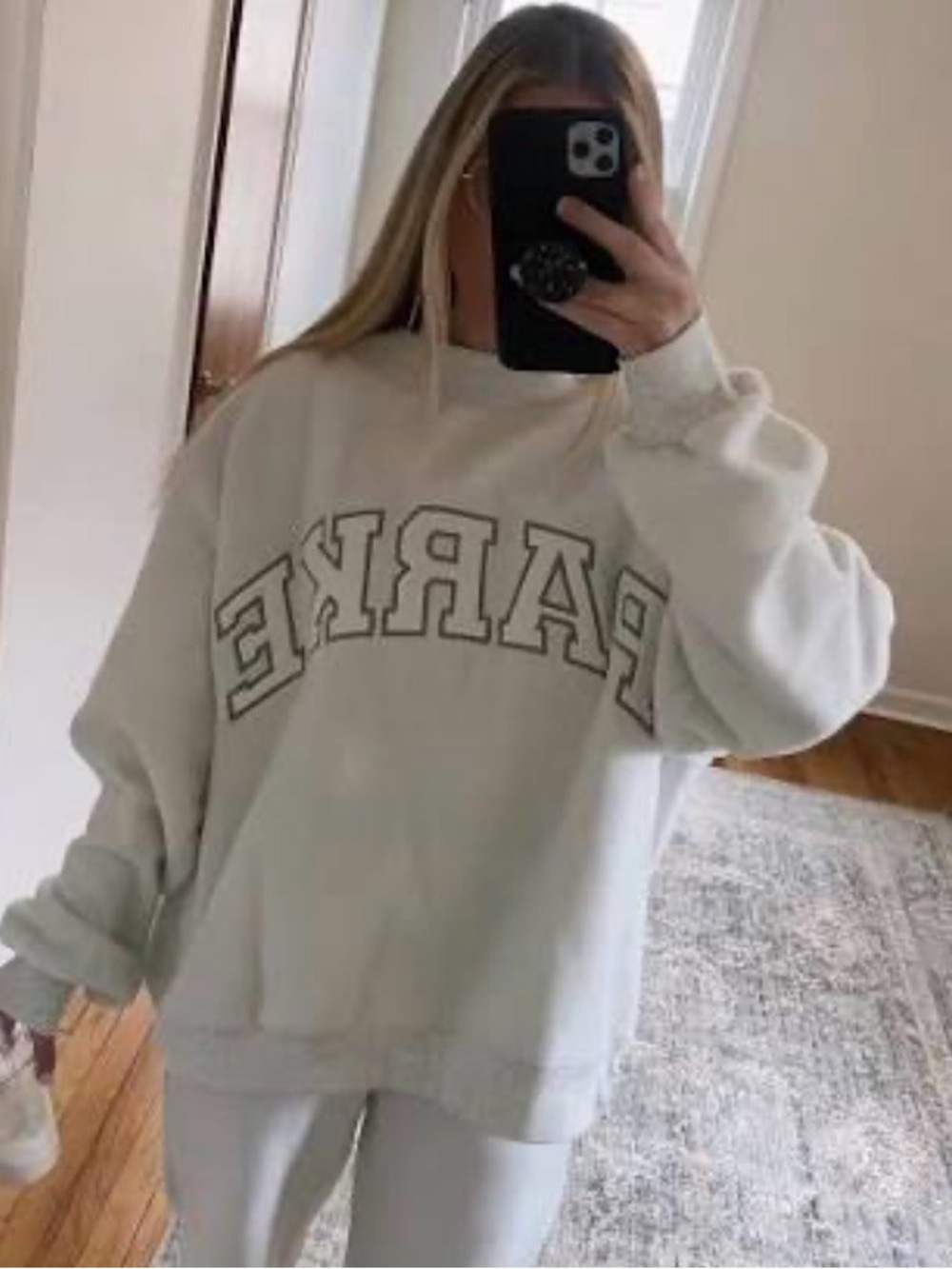 PARKE Inside Out Mockneck - Heather Grey S/M EUC